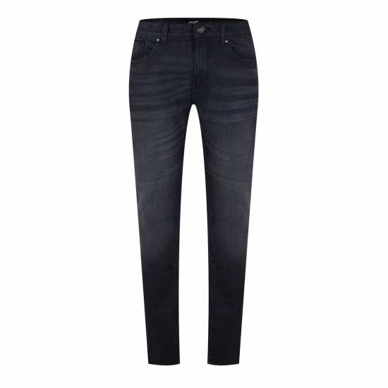 Мъжки Джинси Dfnd London London Core Essential Denim Jeans Mens Черно Мъжки дънки