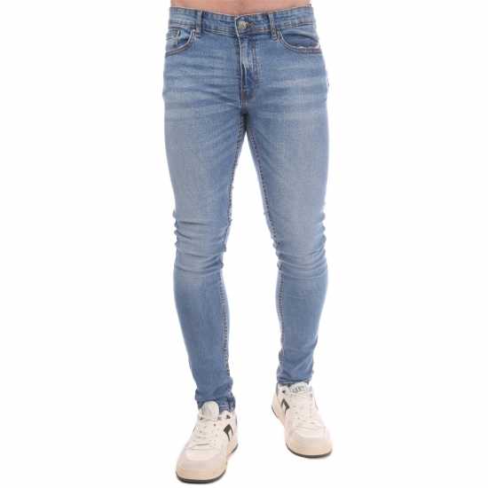Мъжки Джинси Dfnd London London Core Essential Denim Jeans Mens Светло синьо Мъжки дънки