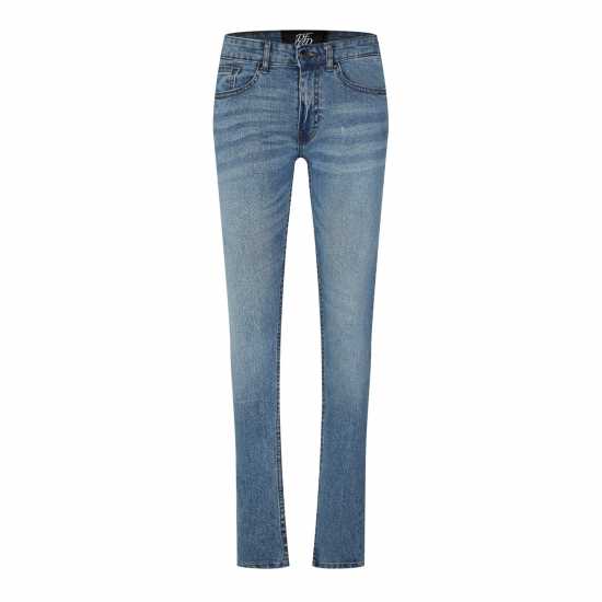 Мъжки Джинси Dfnd London London Core Essential Denim Jeans Mens Средно синьо Мъжки дънки