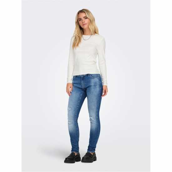 Горнище С Дълъг Ръкав Only Riley Long Sleeve Top Облачен Танцьор Дамски тениски и фланелки