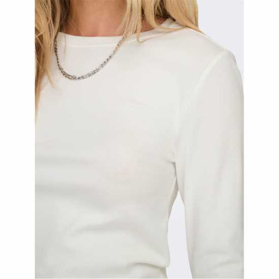 Горнище С Дълъг Ръкав Only Riley Long Sleeve Top Облачен Танцьор Дамски тениски и фланелки