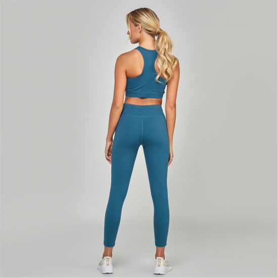 Siksilk Sports Essentials Crop Top Womens Синьо-зелено Дамски тениски и фланелки