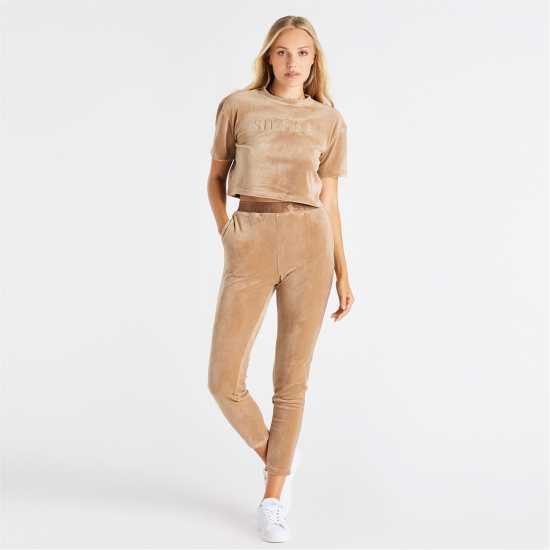 Siksilk Logo T-Shirt Womens Злато Дамски тениски и фланелки