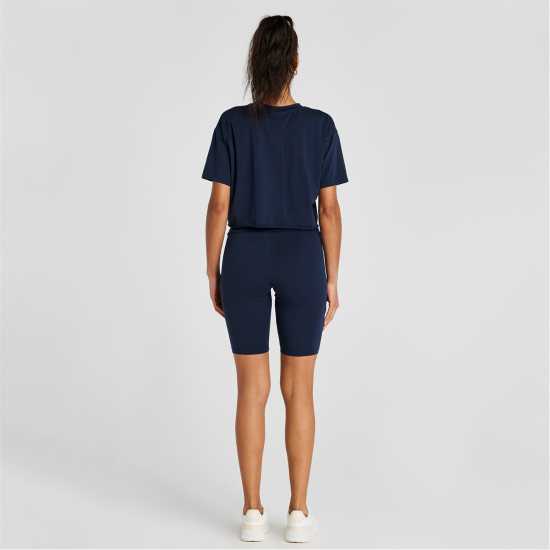 Siksilk Logo T-Shirt Womens Морска синьо Дамски тениски и фланелки