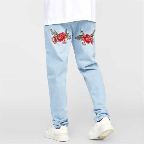 Мъжки дънки Мъжки Дънки Siksilk Straight Legged Jeans Mens Светло синьо Мъжки Дънки Siksilk Straight Legged Jeans Mens Светло синьо Мъжки дънки