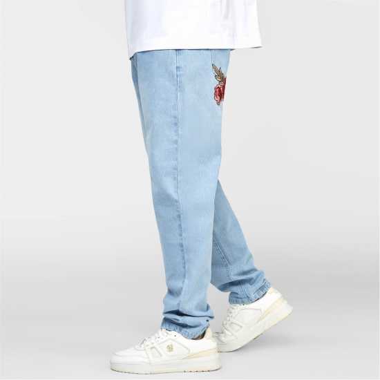 Мъжки дънки Мъжки Дънки Siksilk Straight Legged Jeans Mens Светло синьо Мъжки Дънки Siksilk Straight Legged Jeans Mens Светло синьо Мъжки дънки