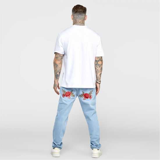 Мъжки дънки Мъжки Дънки Siksilk Straight Legged Jeans Mens Светло синьо Мъжки Дънки Siksilk Straight Legged Jeans Mens Светло синьо Мъжки дънки