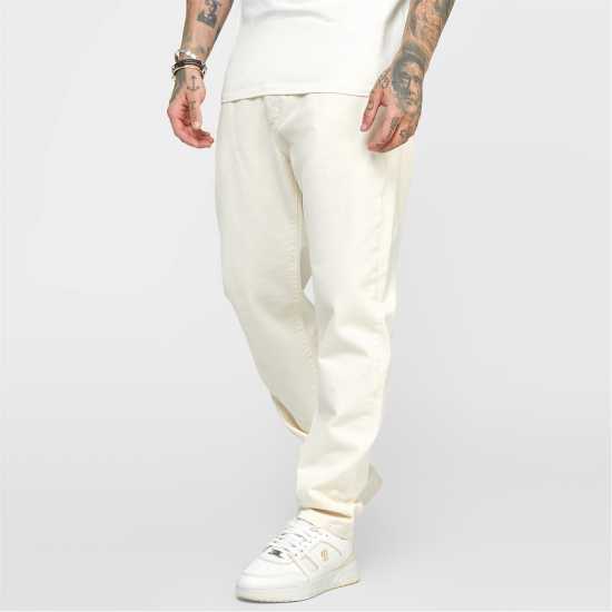 Мъжки дънки Мъжки Дънки Siksilk Straight Legged Jeans Mens Екрю/Камък Мъжки Дънки Siksilk Straight Legged Jeans Mens Екрю/Камък Мъжки дънки