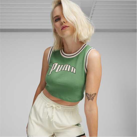 Puma Team For The Fanbase Graphic Cr Crop Top Womens  Дамски тениски и фланелки