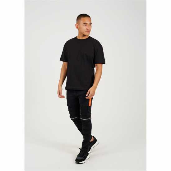 Brave Soul Charcoal Wash Biker Jean  