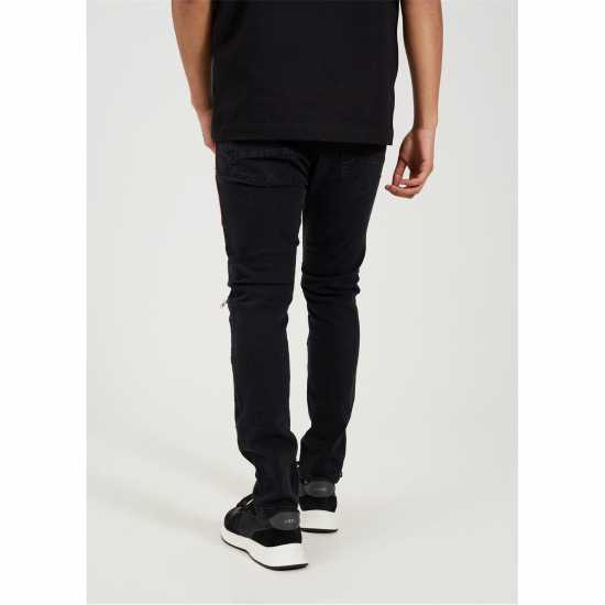 Brave Soul Charcoal Wash Biker Jean  