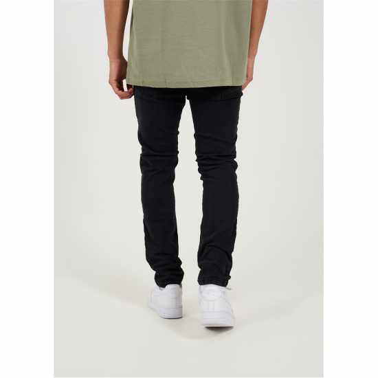 Brave Soul Wash Bike Jean With Stitch Detail Charcoal Wash Мъжки дънки