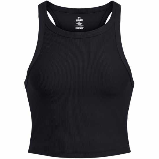 Under Armour Meridian Rib Cropped Tank Womens Черно Дамски тениски и фланелки