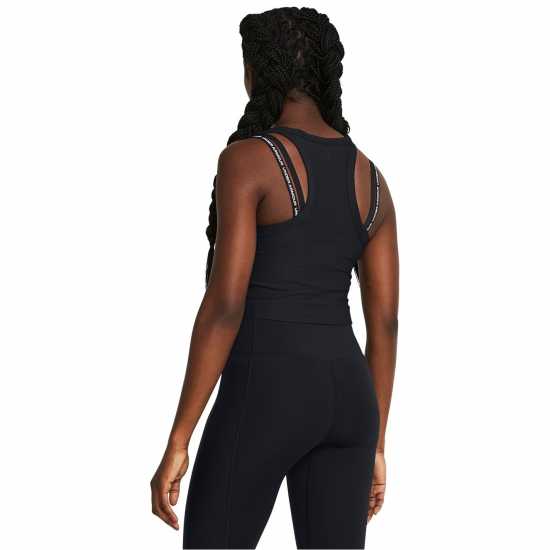 Under Armour Meridian Rib Cropped Tank Womens Черно Дамски тениски и фланелки