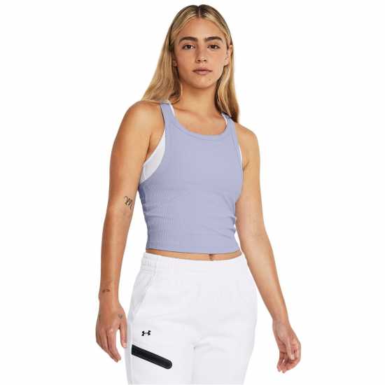 Дамски тениски и фланелки Under Armour Meridian Rib Cropped Tank Womens Лилаво Under Armour Meridian Rib Cropped Tank Womens Лилаво Дамски тениски и фланелки