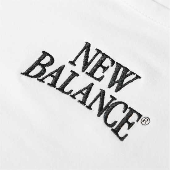 New Balance Women's Crop Top White/Black New Balance Women's Crop Top White/Black