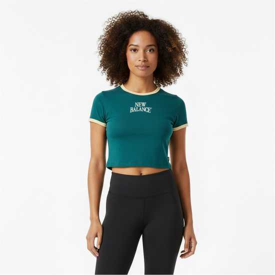 New Balance Women's Crop Top Green 