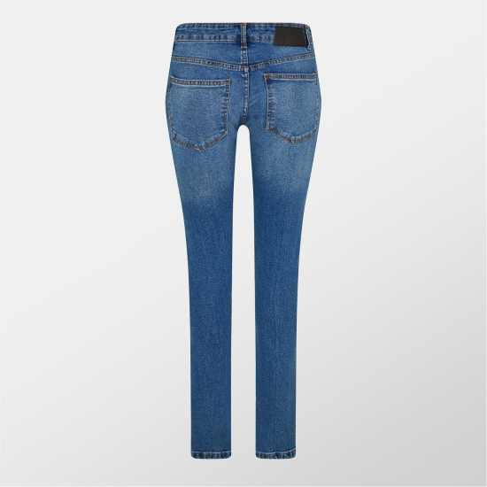 Dfnd London Ripped Denim Jeans Средно синьо Мъжки дънки