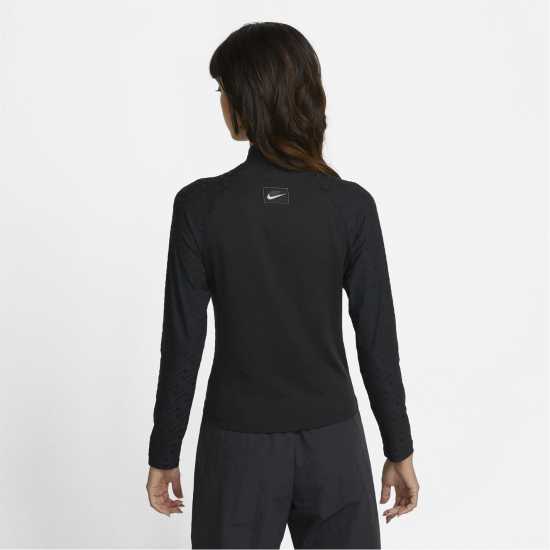 Nike Тениска Sportswear Funnel Neck T Shirt Black Дамски тениски и фланелки