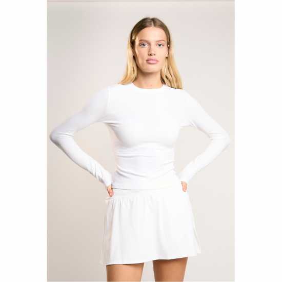 White Long-Sleeve- Top  