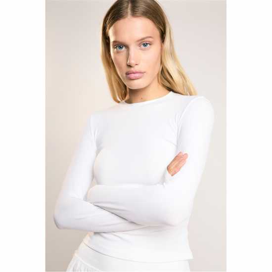 White Long-Sleeve- Top  