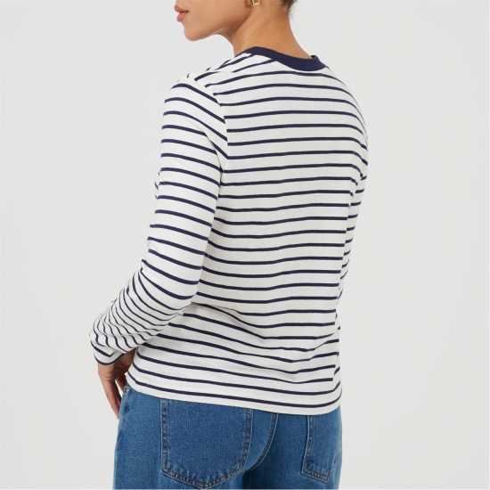 Brave Soul Strpe Ls Tee Ld99  