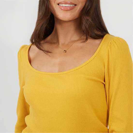 Brave Soul Puff Slv Top Ld99 Sunflower 