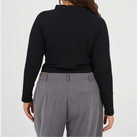 Brave Soul Горнище С Дълъг Ръкав Womens Plus Size Long Sleeve Top With Popper Fastening Black Brave Soul Горнище С Дълъг Ръкав Womens Plus Size Long Sleeve Top With Popper Fastening Black