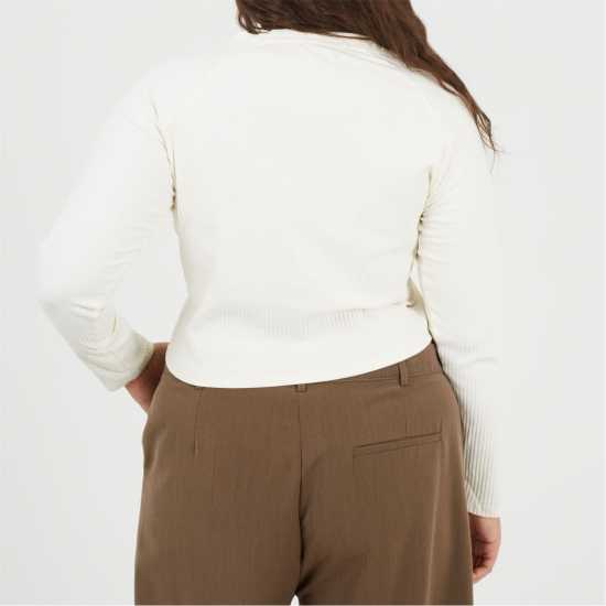 Brave Soul Горнище С Дълъг Ръкав Womens Plus Size Long Sleeve Top With Popper Fastening Cream Brave Soul Горнище С Дълъг Ръкав Womens Plus Size Long Sleeve Top With Popper Fastening Cream