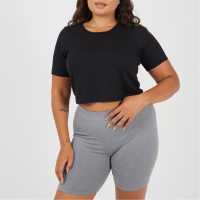 Brave Soul Ps Crop Tee Ld99 Black 