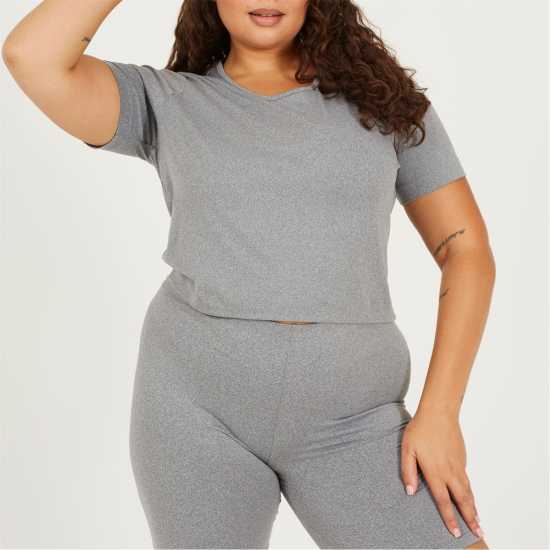 Brave Soul Ps Crop Tee Ld99 Grey Marl Brave Soul Ps Crop Tee Ld99 Grey Marl