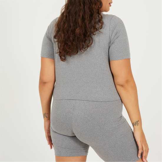 Brave Soul Ps Crop Tee Ld99 Grey Marl Brave Soul Ps Crop Tee Ld99 Grey Marl