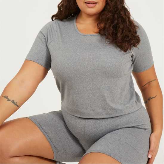 Brave Soul Ps Crop Tee Ld99 Grey Marl Brave Soul Ps Crop Tee Ld99 Grey Marl