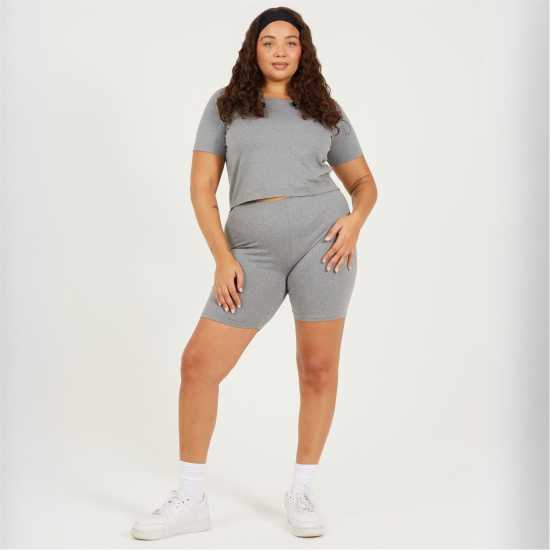 Brave Soul Ps Crop Tee Ld99 Grey Marl Brave Soul Ps Crop Tee Ld99 Grey Marl