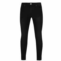 Мъжки Скини Дънки 11 Degrees Essential Stretch Skinny Jeans Mens Washed Black Мъжки дънки