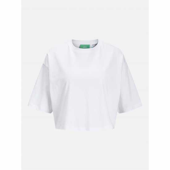 JJXX Loose Cropped T-Shirt Ladies Bright White Jjxx Loose Cropped T-Shirt Ladies Bright White Дамски тениски и фланелки