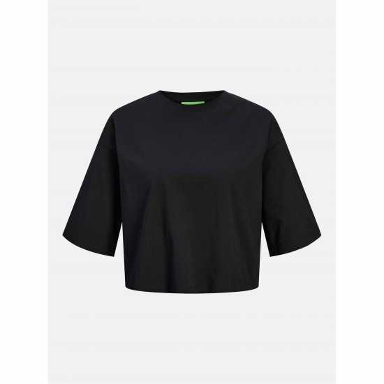 Дамски тениски и фланелки Jjxx Loose Cropped T-Shirt Ladies Black Jjxx Loose Cropped T-Shirt Ladies Black Дамски тениски и фланелки