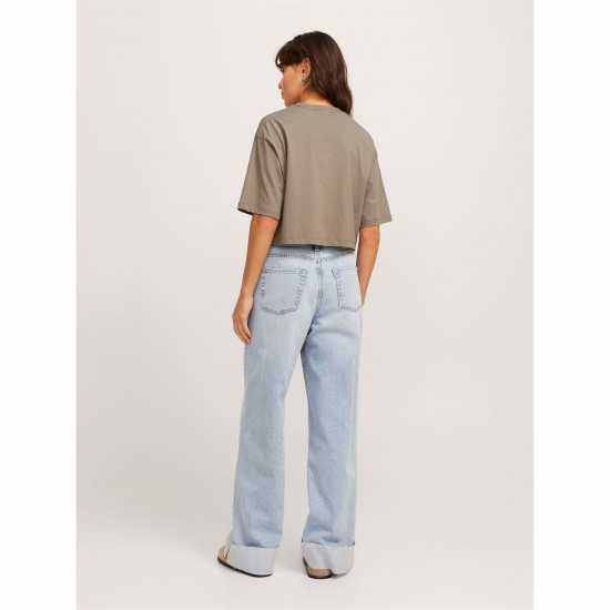 Дамски тениски и фланелки Jjxx Loose Cropped T-Shirt Ladies Brindle Jjxx Loose Cropped T-Shirt Ladies Brindle Дамски тениски и фланелки