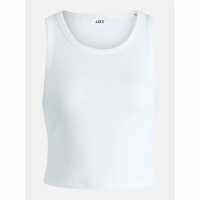 Jjxx Sleeveless Ribbed Top Ladies Bright White Jjxx Sleeveless Ribbed Top Ladies Bright White