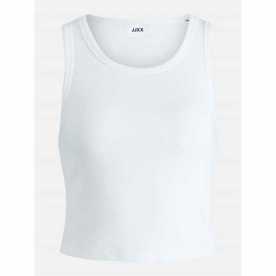 Jjxx Sleeveless Ribbed Top Ladies Bright White Jjxx Sleeveless Ribbed Top Ladies Bright White