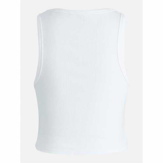 Jjxx Sleeveless Ribbed Top Ladies Bright White Jjxx Sleeveless Ribbed Top Ladies Bright White