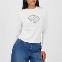 Brave Soul Горнище С Дълъг Ръкав Bs Womens Long Sleeve Top Withn Printed Chest Design  