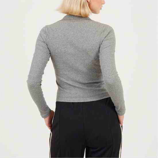 Brave Soul Bs Womens Long Sleeve Scoop Neck Top With Collar  