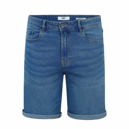 Firetrap Дънкови Къси Панталони Denim Shorts Синьо Мъжки къси панталони