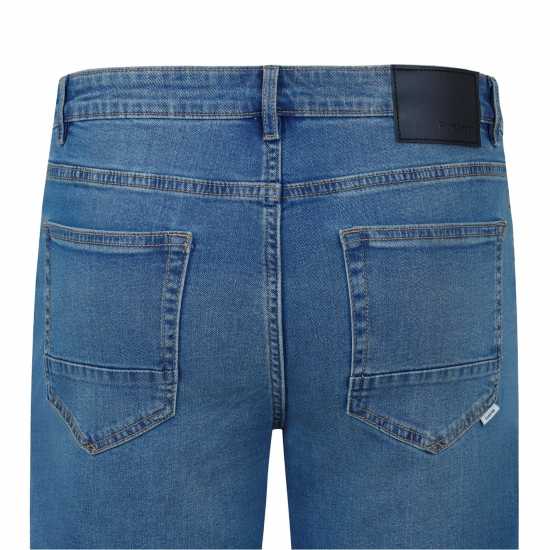 Firetrap Дънкови Къси Панталони Denim Shorts Синьо Мъжки къси панталони