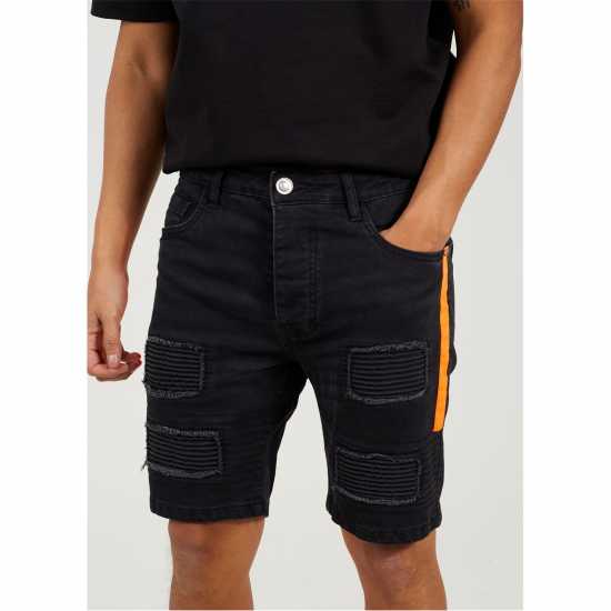 Brave Soul Short With Biker Patch Detail  Мъжки къси панталони
