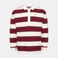 Jack Wills Rugby Shirt Ld54 Бордо/Тъмносин 