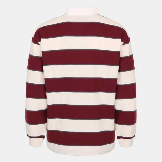Jack Wills Rugby Shirt Ld54 Бордо/Тъмносин 