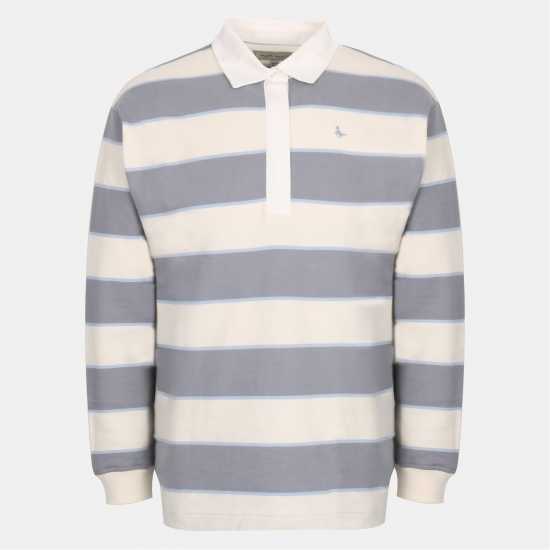 Jack Wills Rugby Shirt Ld54 Морско синьо/Бяло 