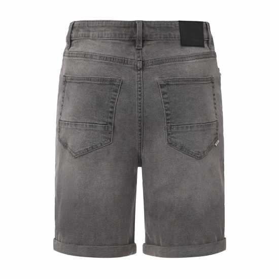 Firetrap Дънкови Къси Панталони Men's Cotton 5 Pocket Denim Shorts Grey 